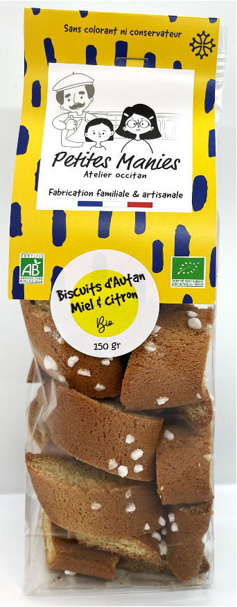 Biscuits d'Autan miel et citron bio - biscuits croquants