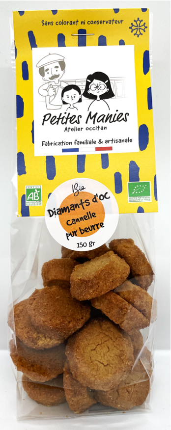 Diamant d'Oc cannelle pur beurre bio - sablés fondants