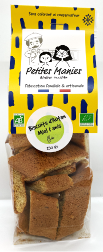 Biscuits d'Autan miel et anis bio - biscuits croquants