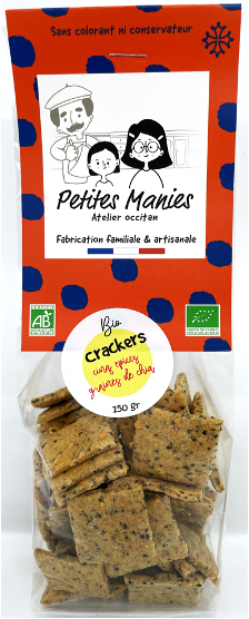 Crackers cinq épices et graines de chia bio